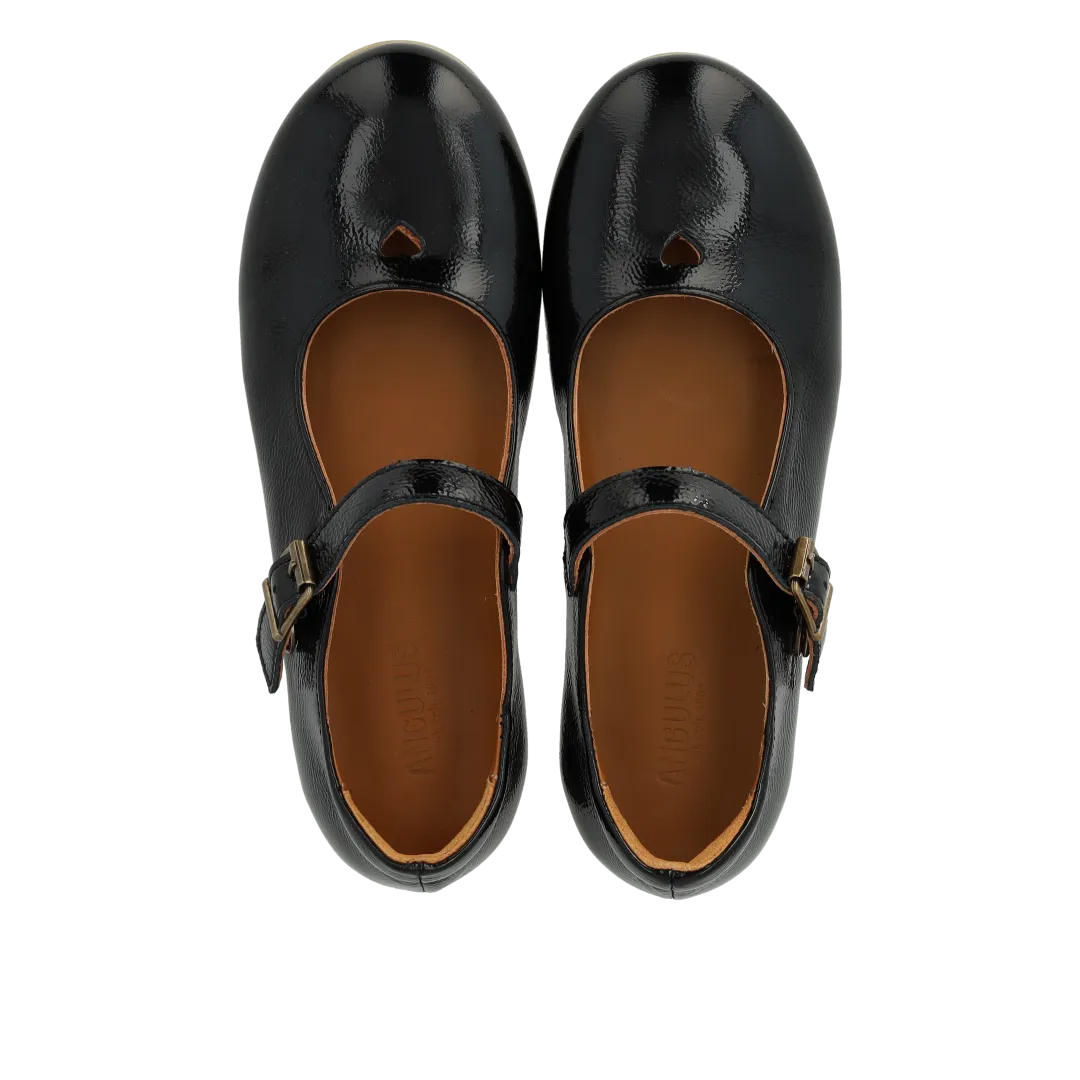 Angulus Ballerine cœur bride cuir enfant