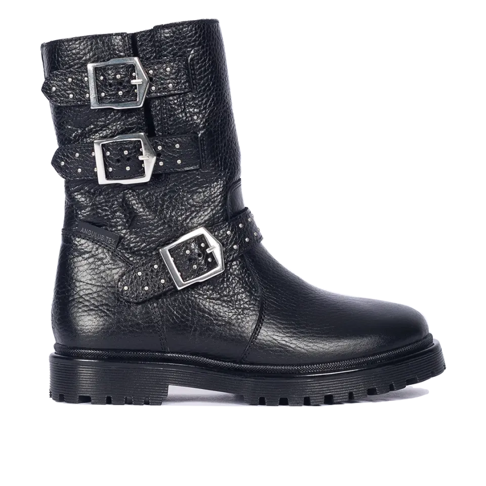 Angulus bottines TEX à clous et boucles, cuir doublé laine