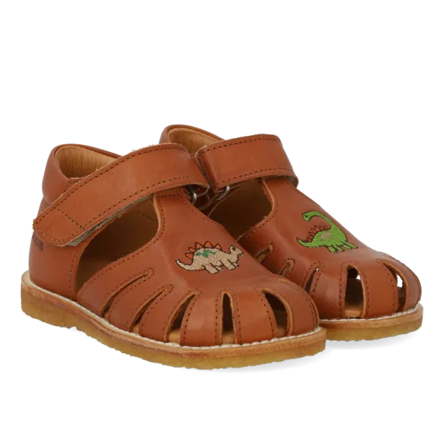 Angulus sandale cuir enfant dino bout fermé large