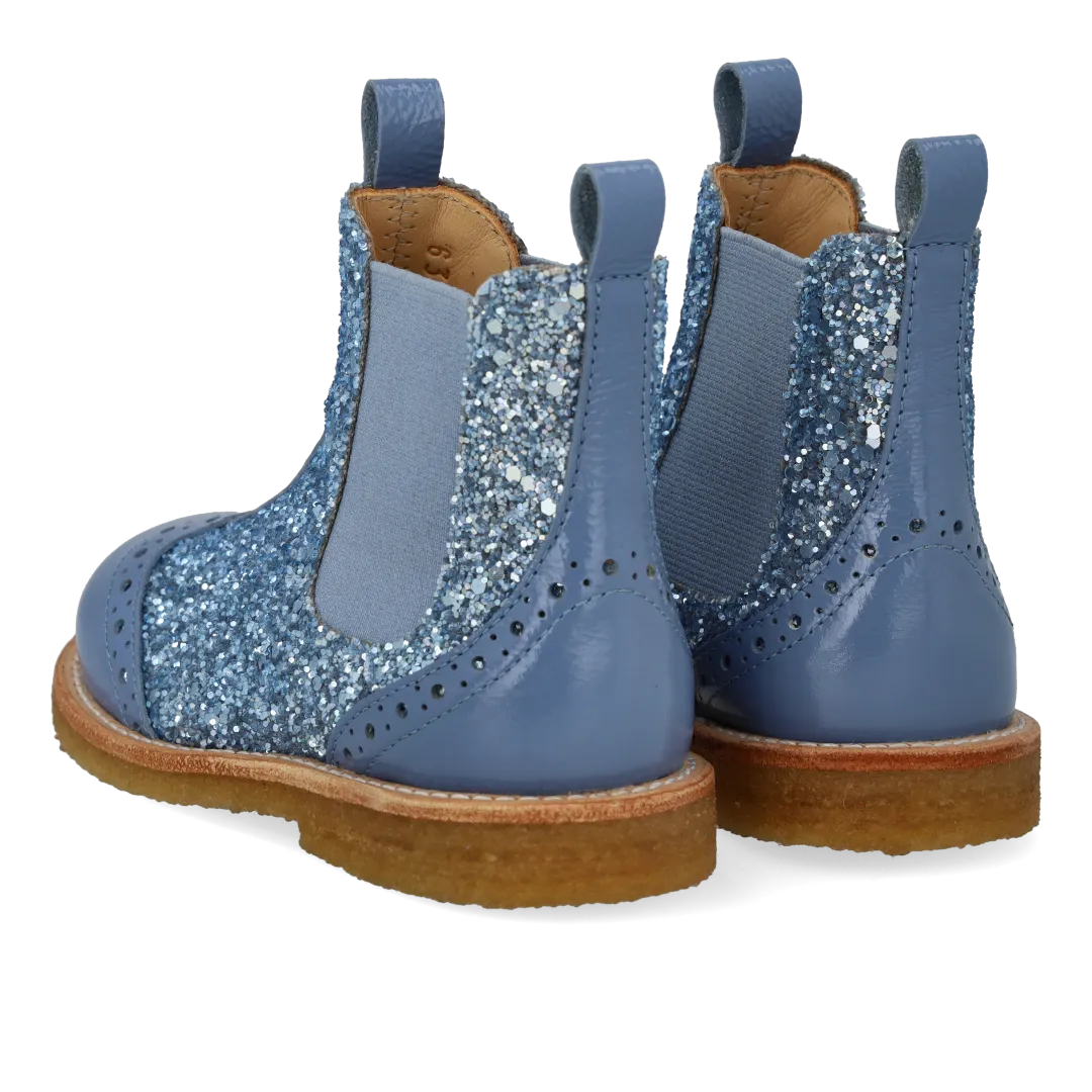 Angulus Chelsea boot with brogue perforation bottines Chelsea brogue cuir