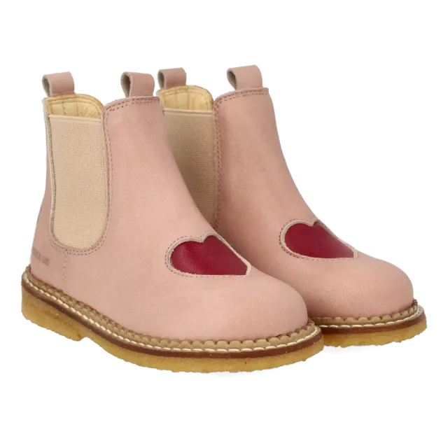 Angulus Chelsea Boot With Heart bottine cuir cœur