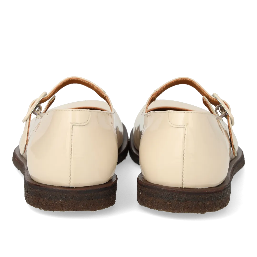 Angulus ballerine cuir large semelle crêpe