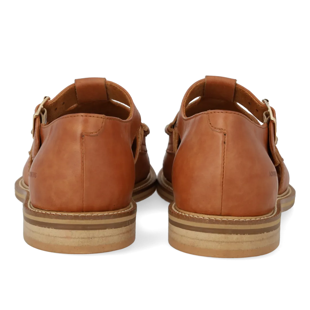 Angulus mocassin penny en cuir à boucle dorée