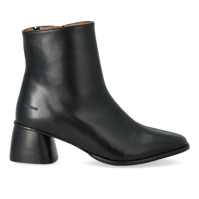 Angulus bottine talon sculptural noir en bois