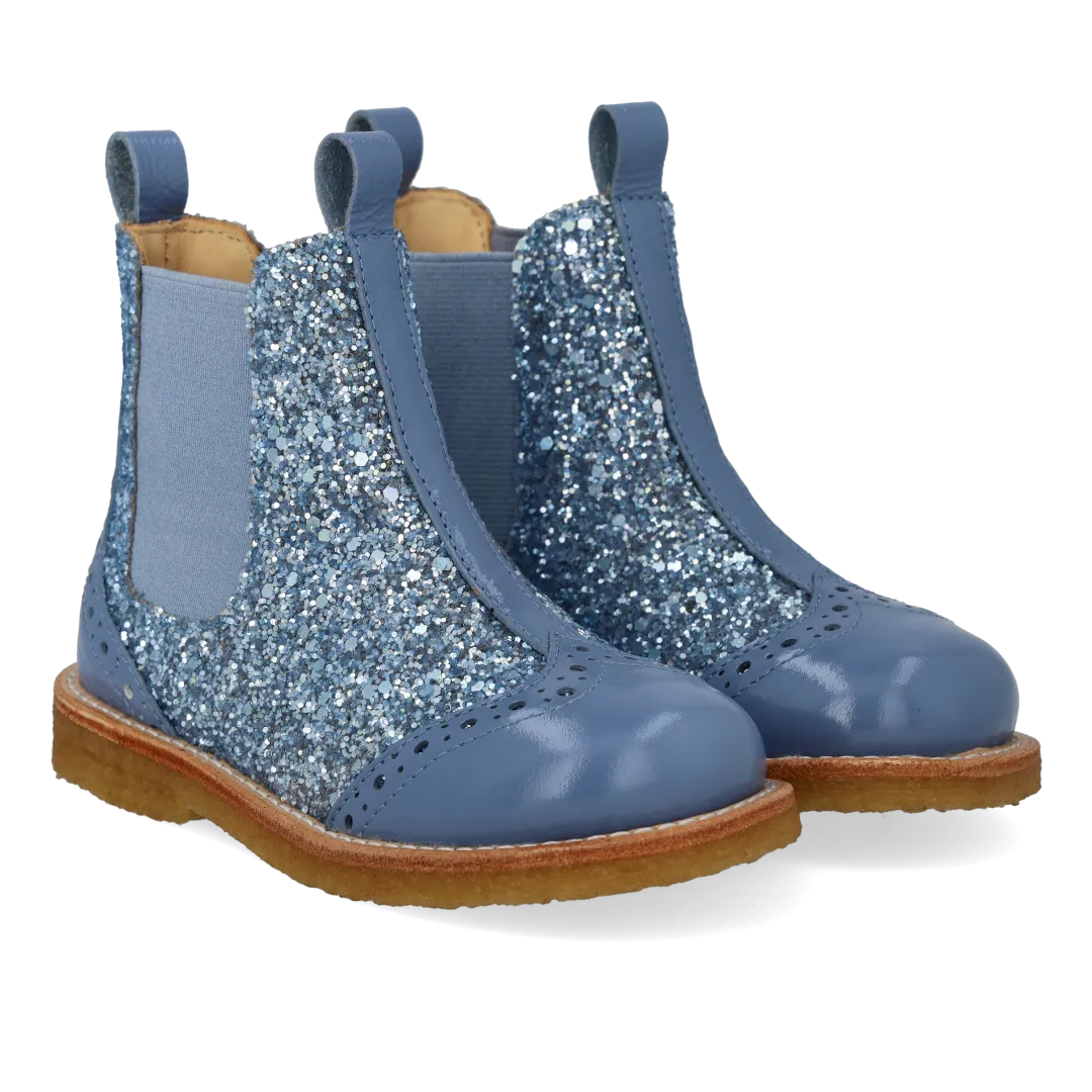 Angulus Chelsea boot with brogue perforation bottines Chelsea brogue cuir