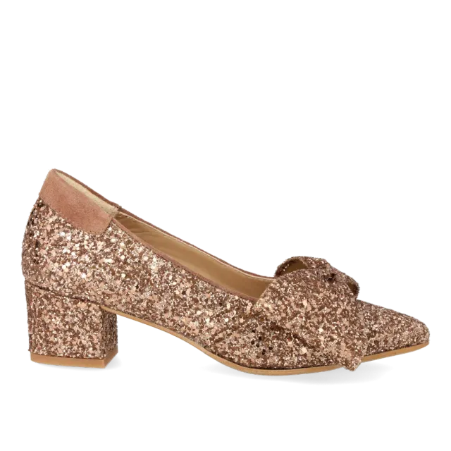 Angulus escarpins à nœud paillettes talon 5 cm