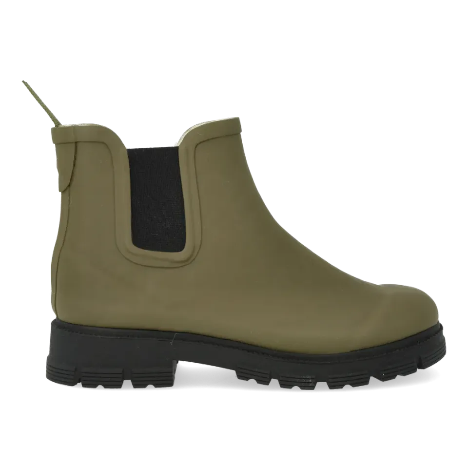 Angulus botte pluie caoutchouc doublee laine