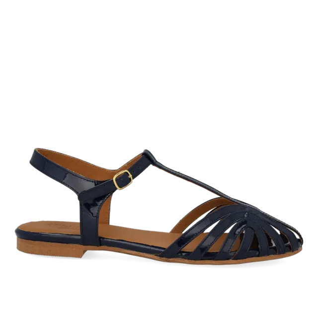 Angulus sandale plate bride T cuir respirant