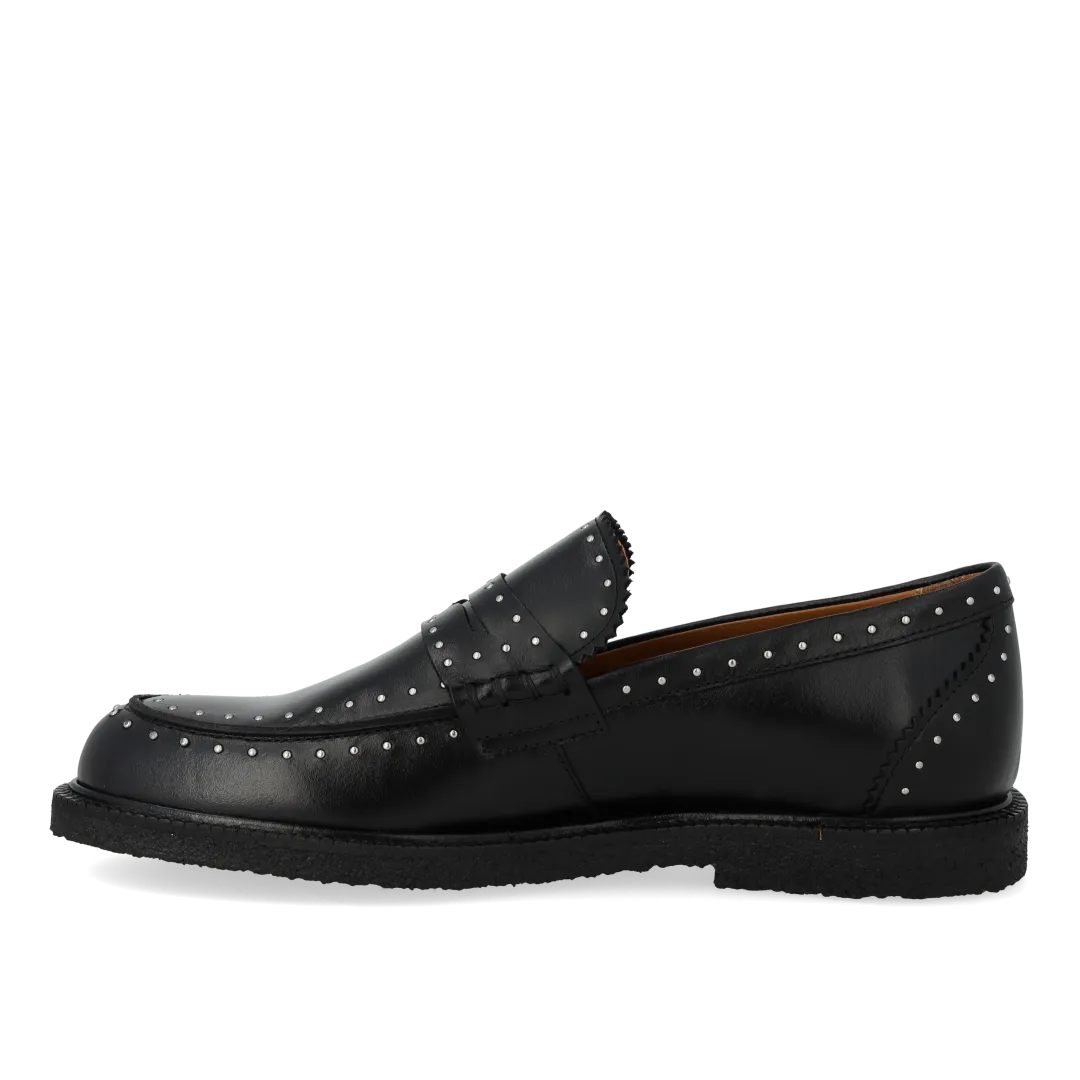 Angulus Classic penny loafer with decorative silver studs mocassins