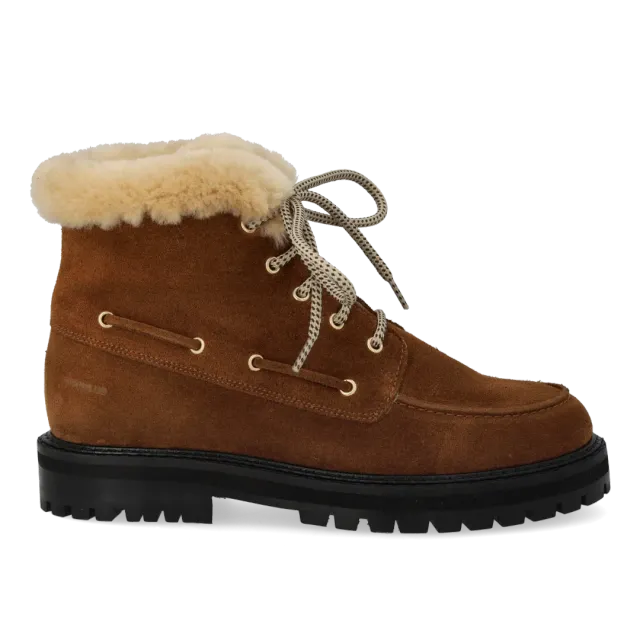 Angulus Boots daim fourrée laine mérinos semelle crantée