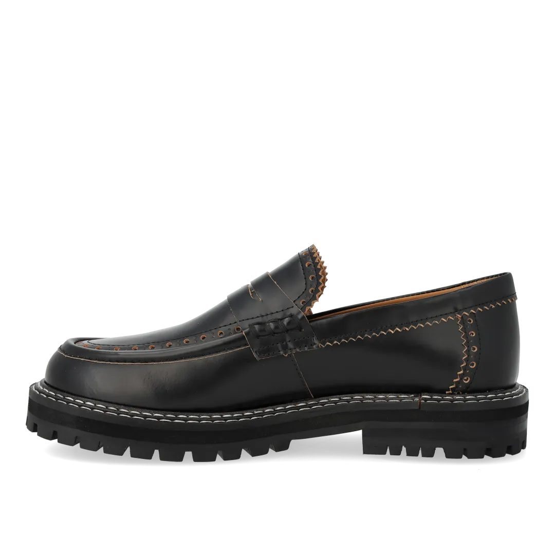 Angulus mocassins brogues cuir semelle crantée