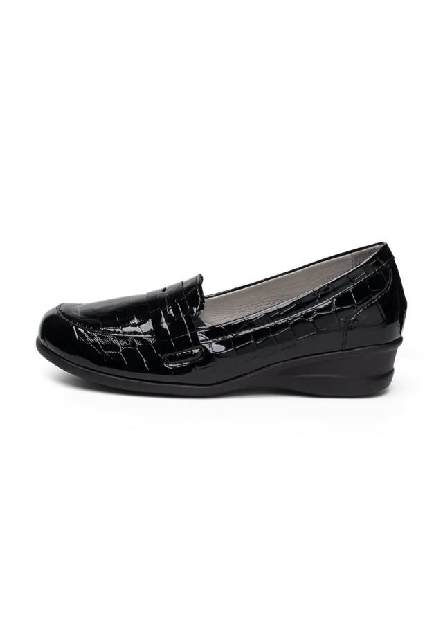 Vitaform 19887 mocassin stretch cuir de cerf largeur H