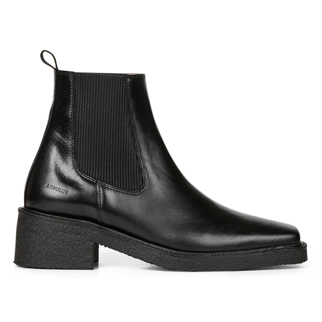 Angulus Chelsea boots cuir bout carré élastique enfant