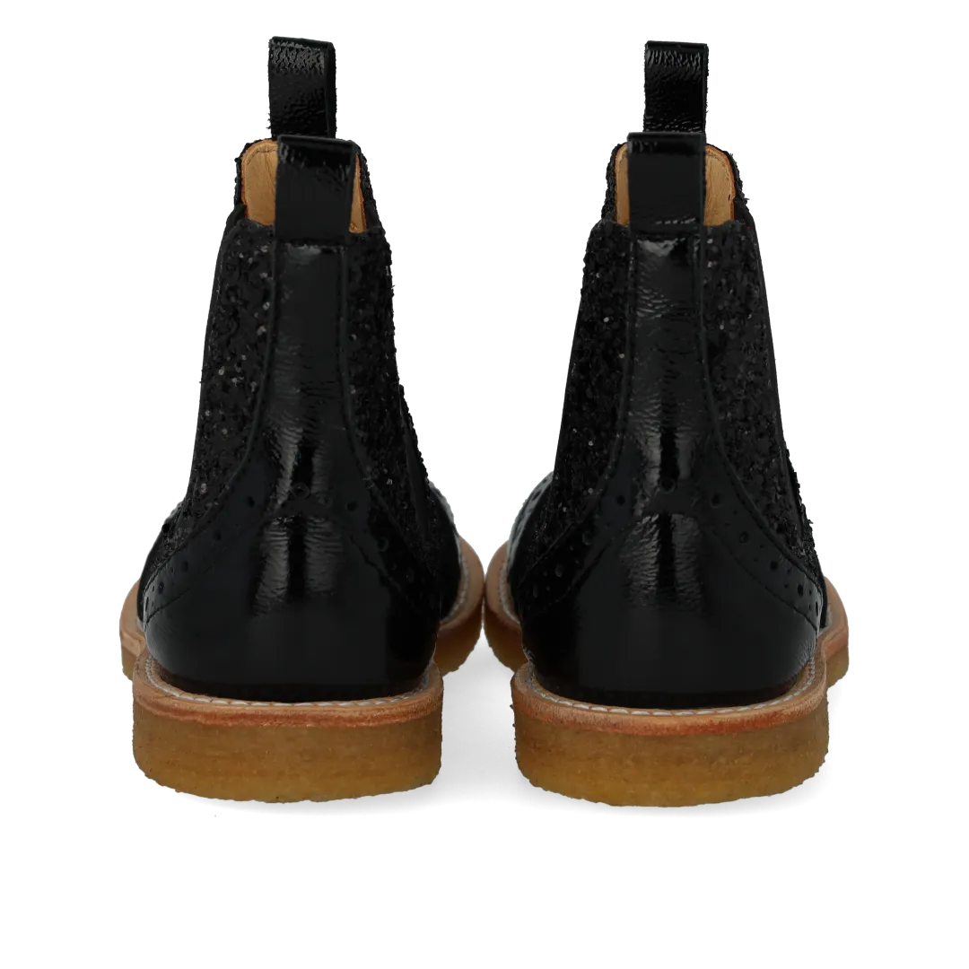 Angulus boots chelsea brogue cuir pailleté