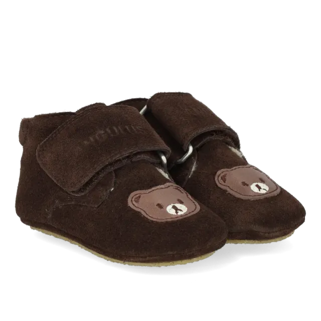 Angulus Prewalker chausson cuir ourson teddy fourré