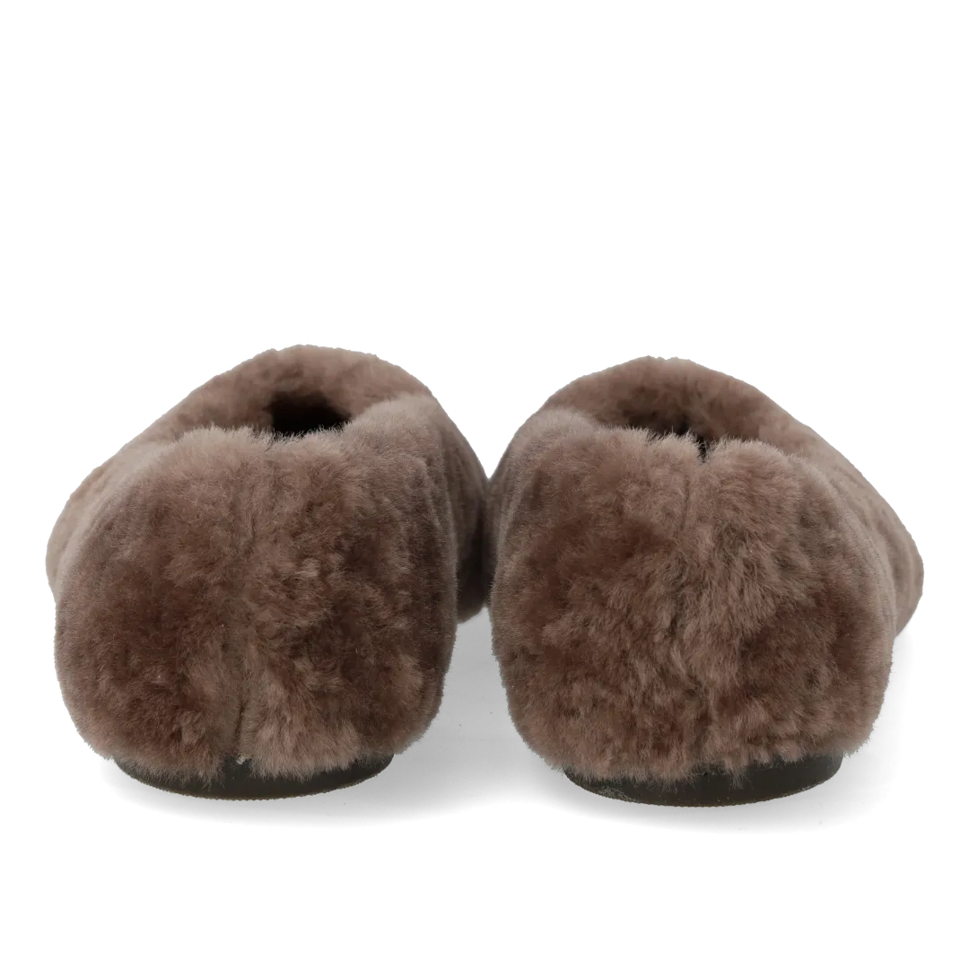 Angulus ballerine cuir et laine d’agneau