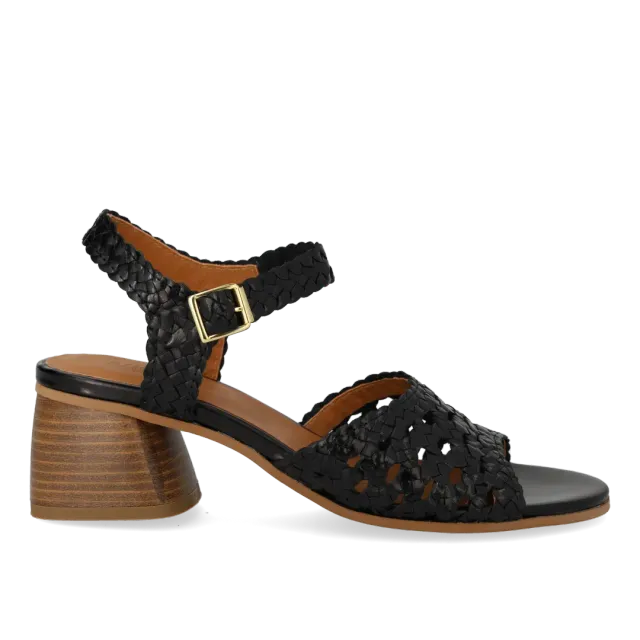 Angulus Hand-braided sandal sandale cuir talon 5 cm