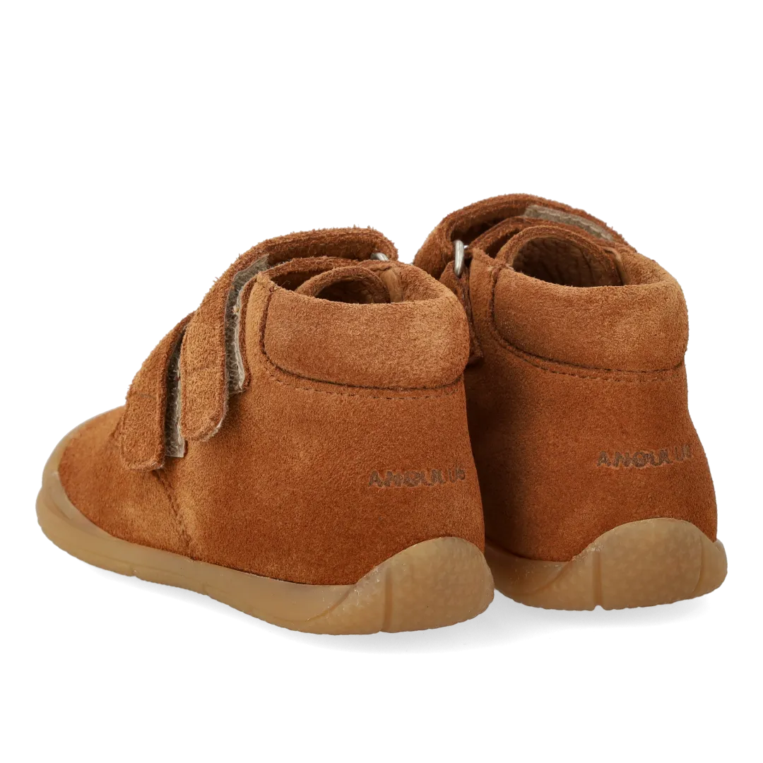 Angulus chaussure premiers pas bébé velcro daim souple