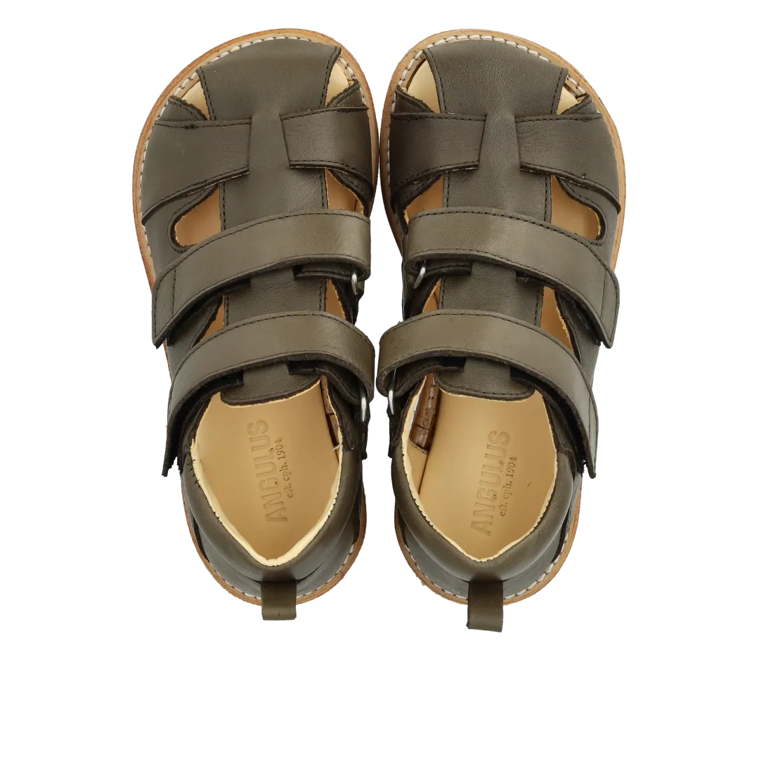 Angulus Sandale cuir scratch bout fermé enfant