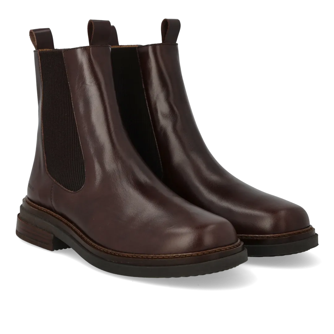 Angulus boots chelsea cuir élastique côtelé
