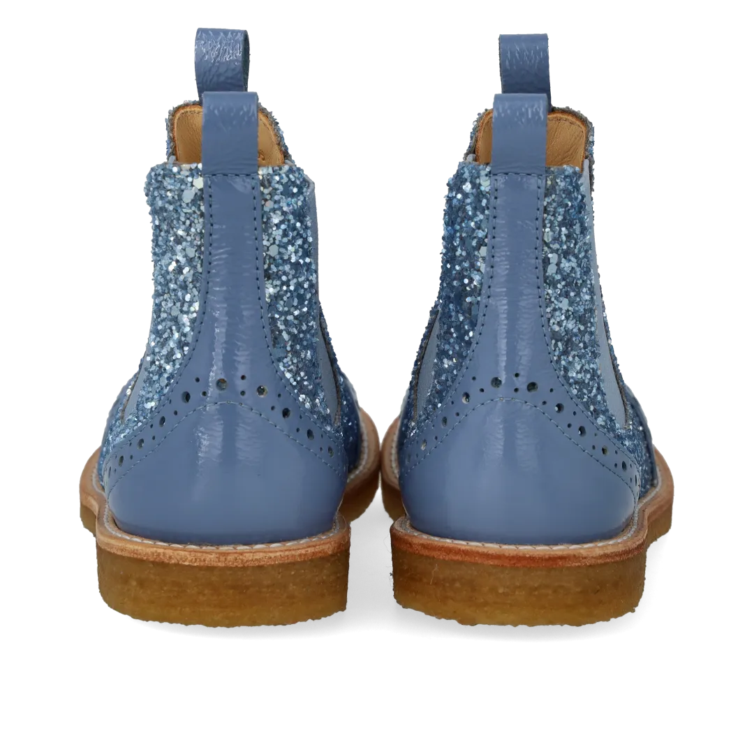 Angulus Chelsea boot with brogue perforation bottines Chelsea brogue cuir