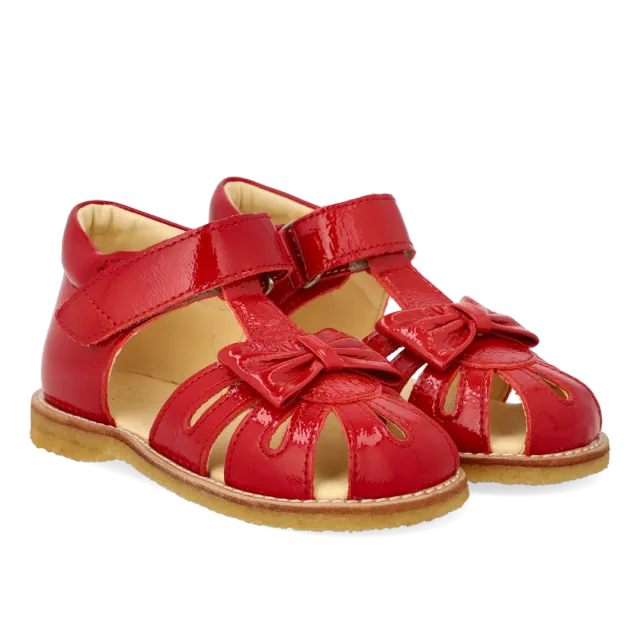 Angulus sandales cuir bébé nœud scratch confort