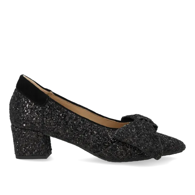 Angulus escarpin paillettes noeud talon 5 cm