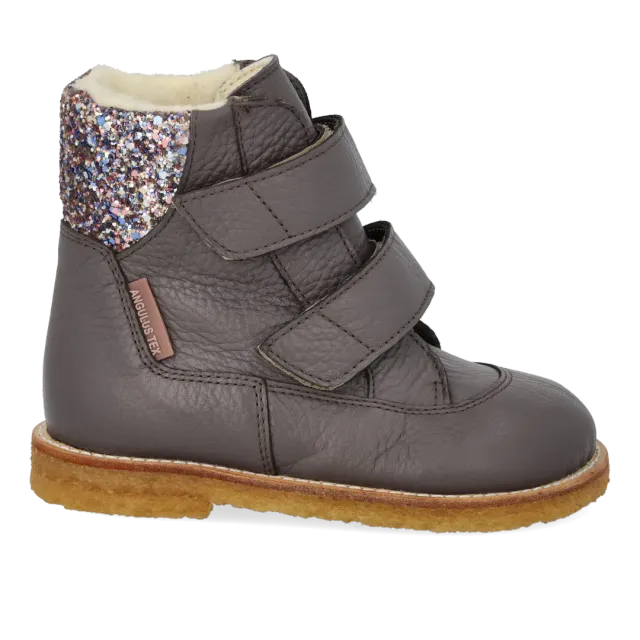 Angulus TEX bottine hiver velcro paillettes