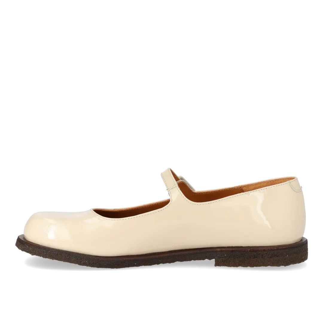 Angulus ballerine cuir large semelle crêpe