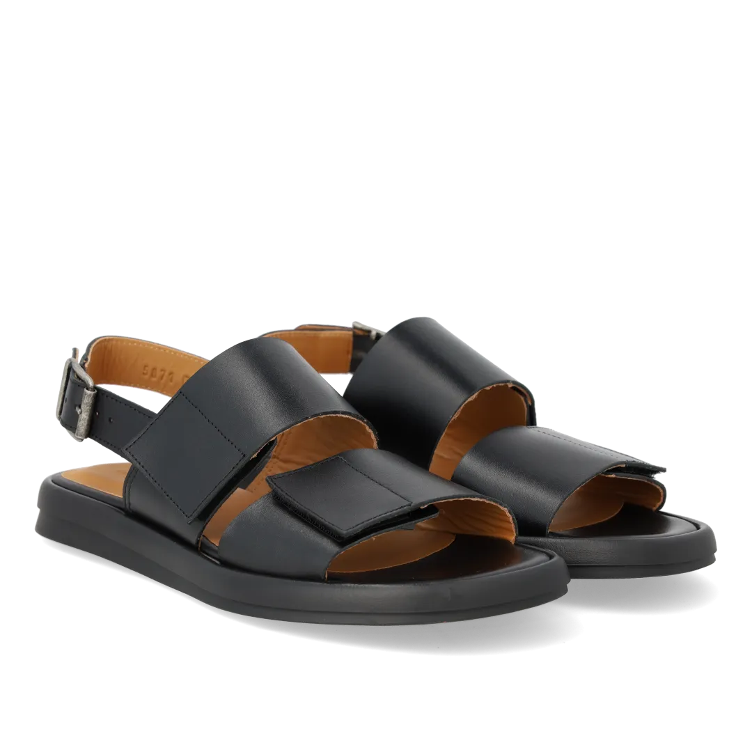 Angulus sandale cuir scratchs réglables noir