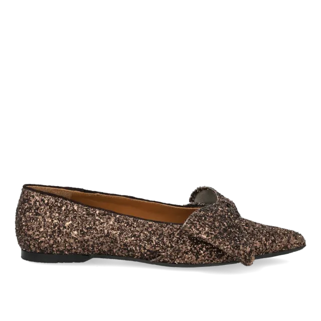 Angulus Bow ballerine paillettes bout pointu