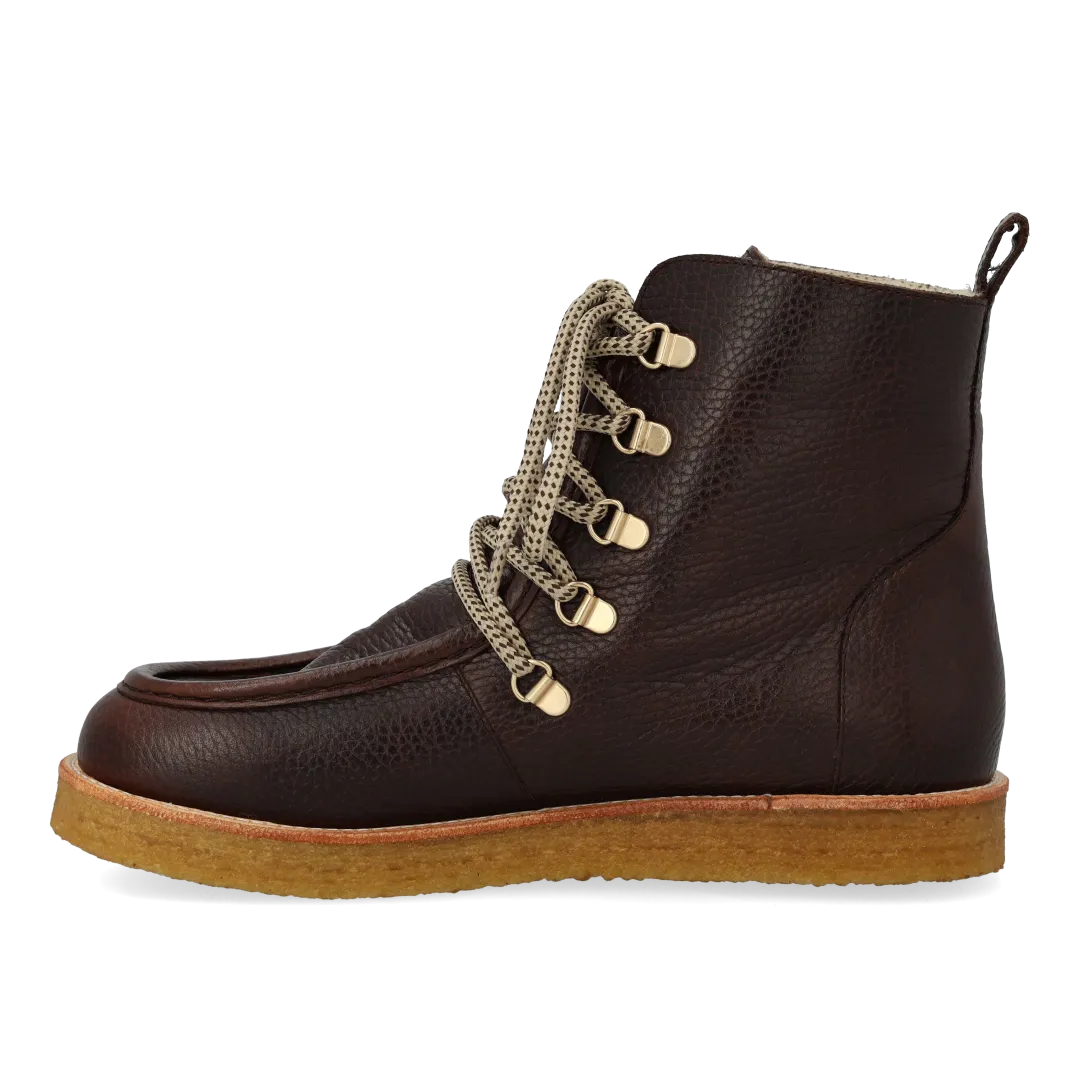 Angulus bottine lacets cuir laine mérinos large