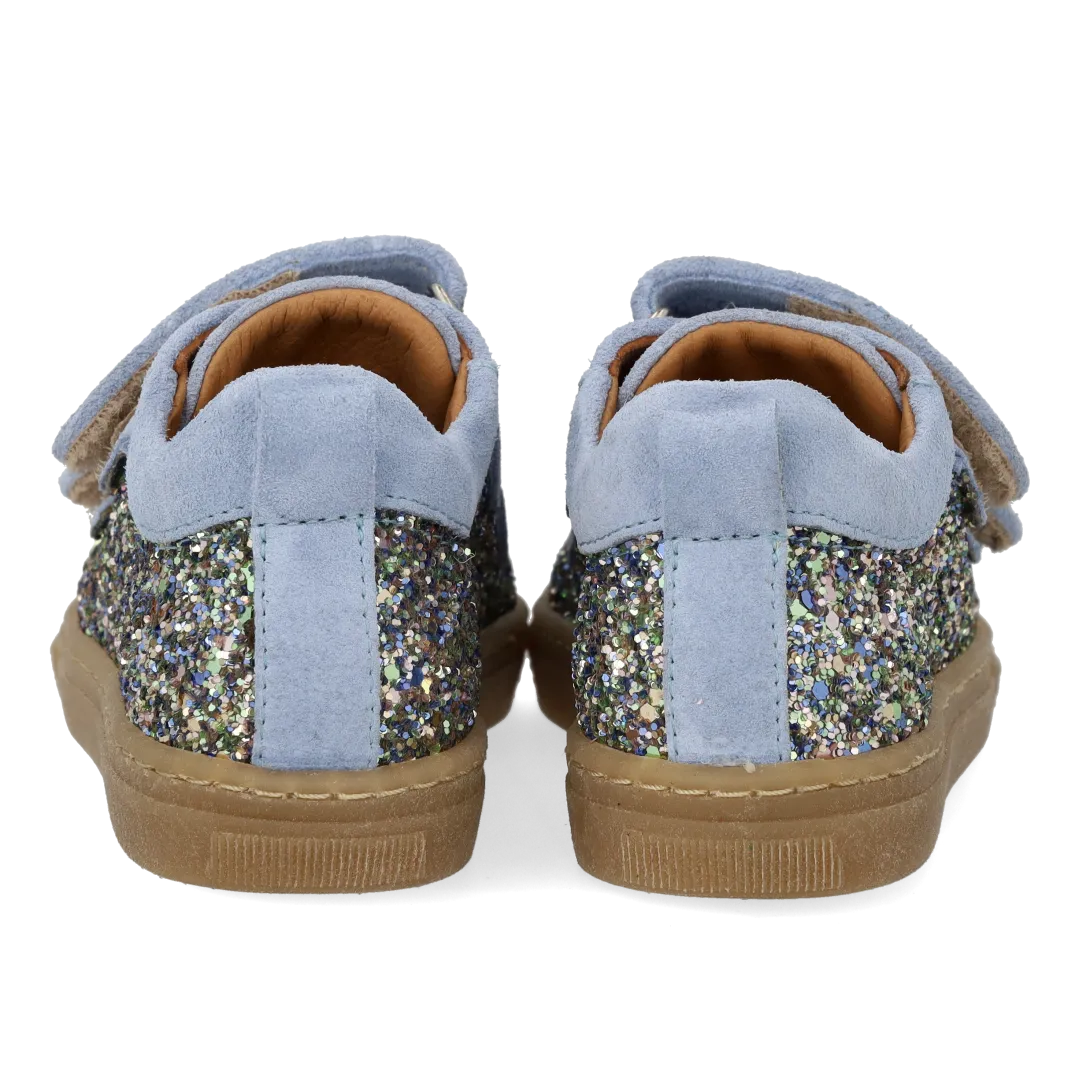Angulus Sparkling glitter sneaker baskets à scratch pailletées