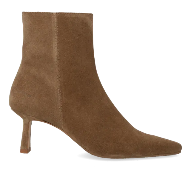 Angulus Sculptural boot bottines à talon bout pointu en suède
