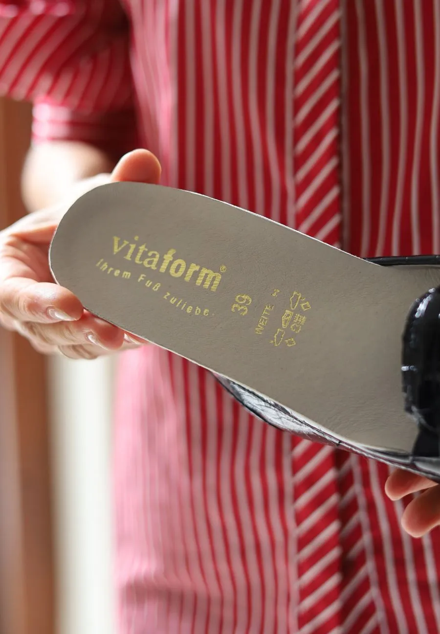 Vitaform 19887 mocassin stretch cuir de cerf largeur H
