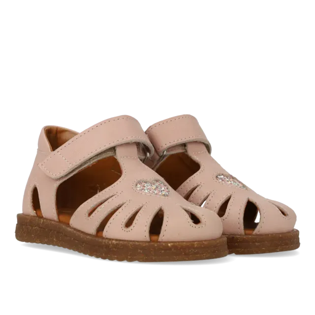 Angulus sandale cœur pailleté à bride Velcro