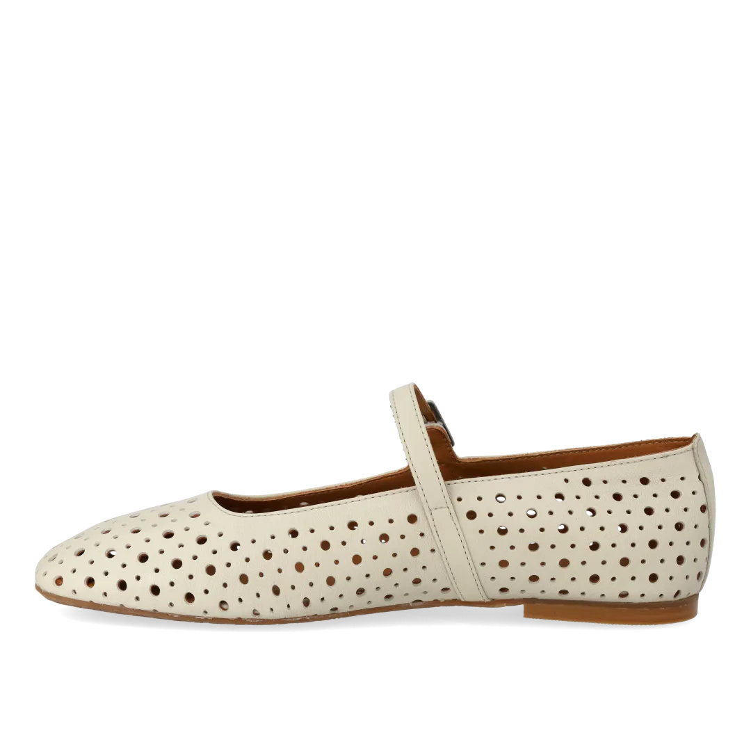 Angulus Ballerine cuir ajourée boucle enfant