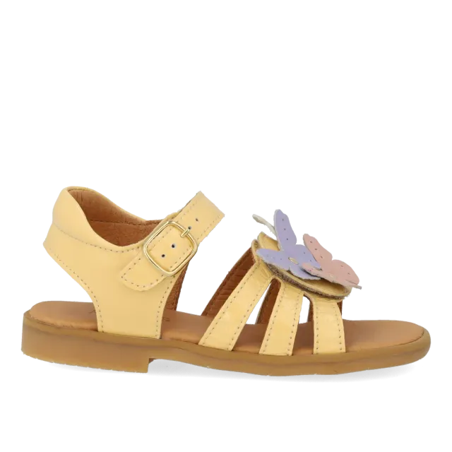 Angulus sandale ouverte vernie papillon scratch