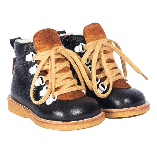 Angulus TEX bottine lacets zip enfant chaude