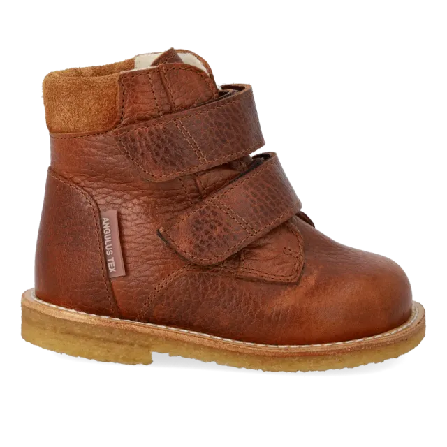Angulus TEX bottine hiver enfant cuir scratch doublure laine