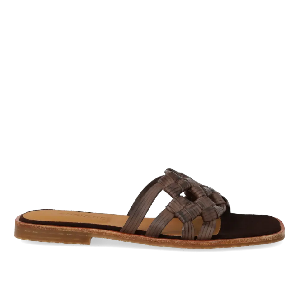 Angulus sandale slip-on tressée cuir