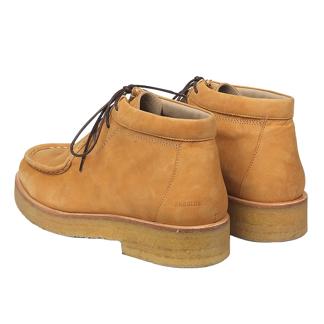 Angulus Bottine basse à lacets en cuir naturel