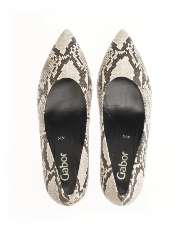 Gabor Comfort escarpins gris cuir classique à enfiler