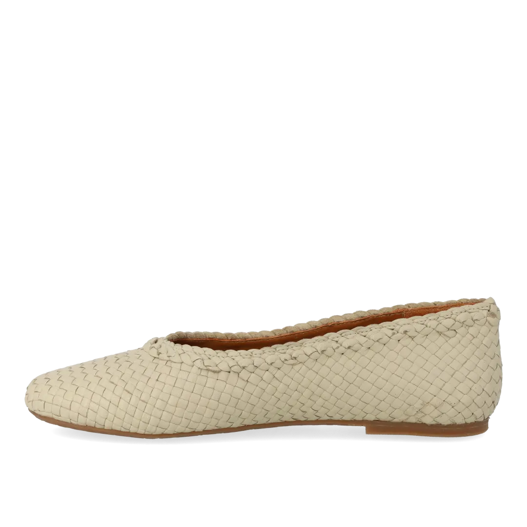 Angulus ballerine tressée à la main en cuir