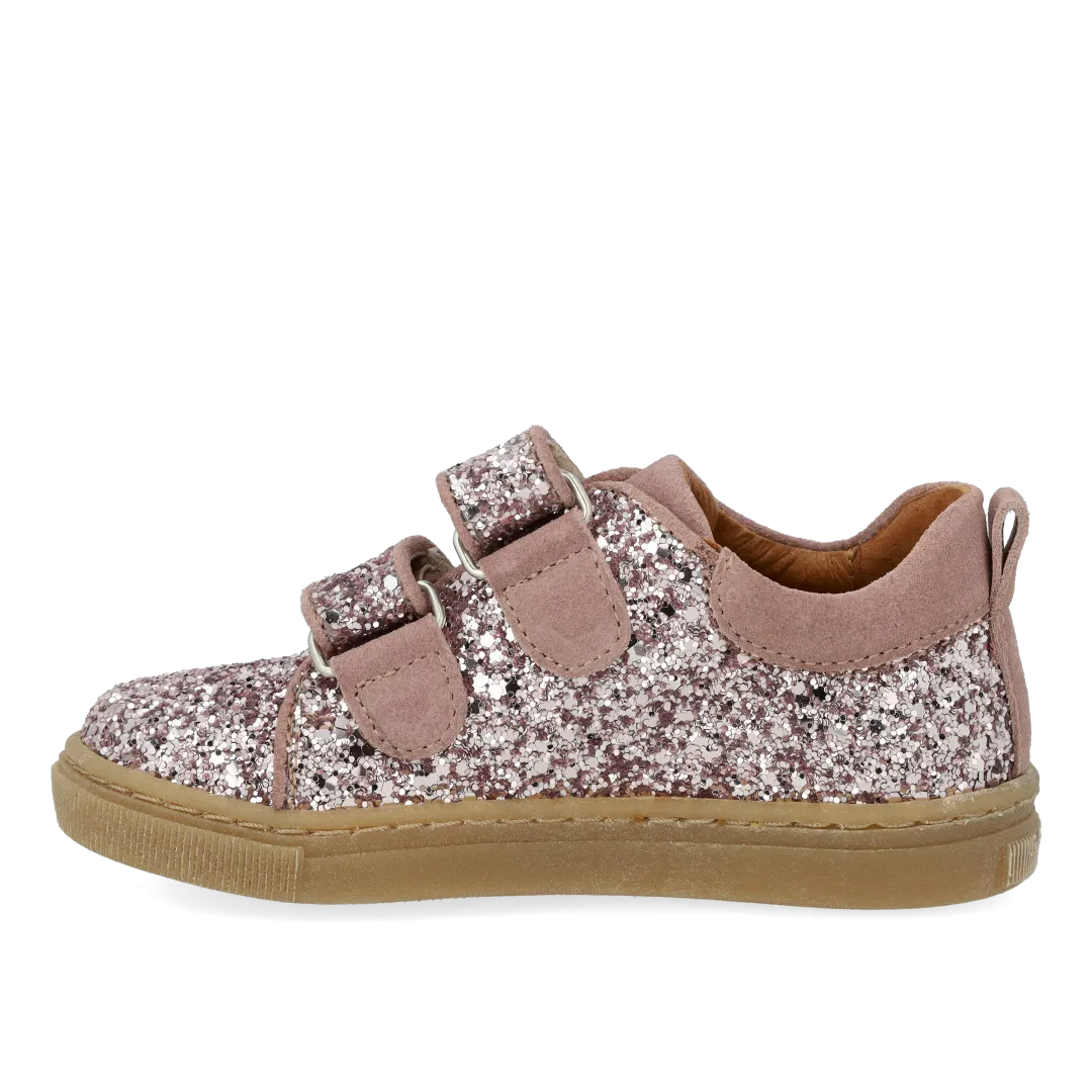 Angulus basket paillettes daim scratch enfant