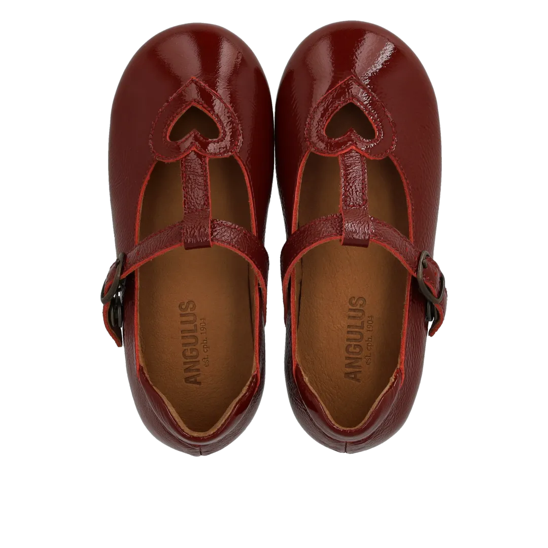 Angulus babies cuir cœur ajouré bride T enfant