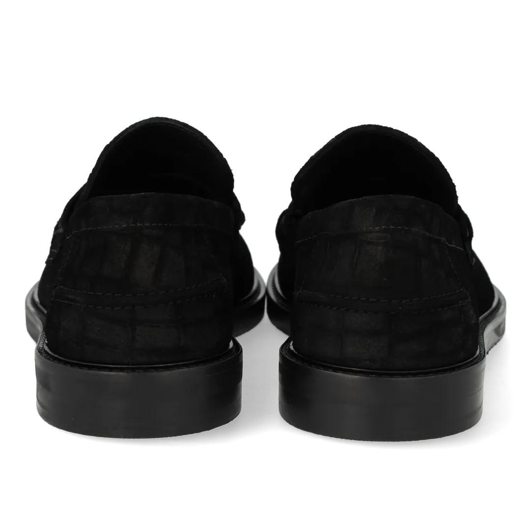 Angulus Penny loafer en cuir, coupe large