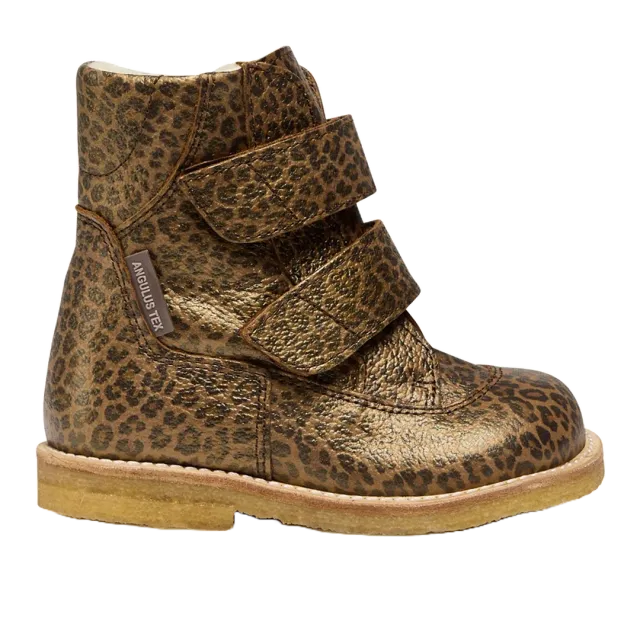 Angulus TEX bottine cuir scratch doublure laine enfant