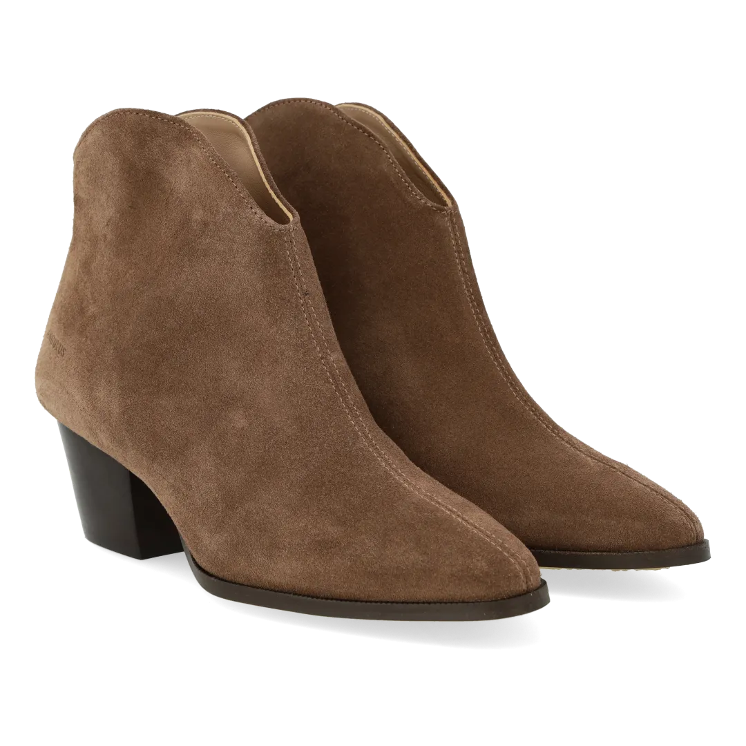 Angulus bottine cuir talon 5 cm zip