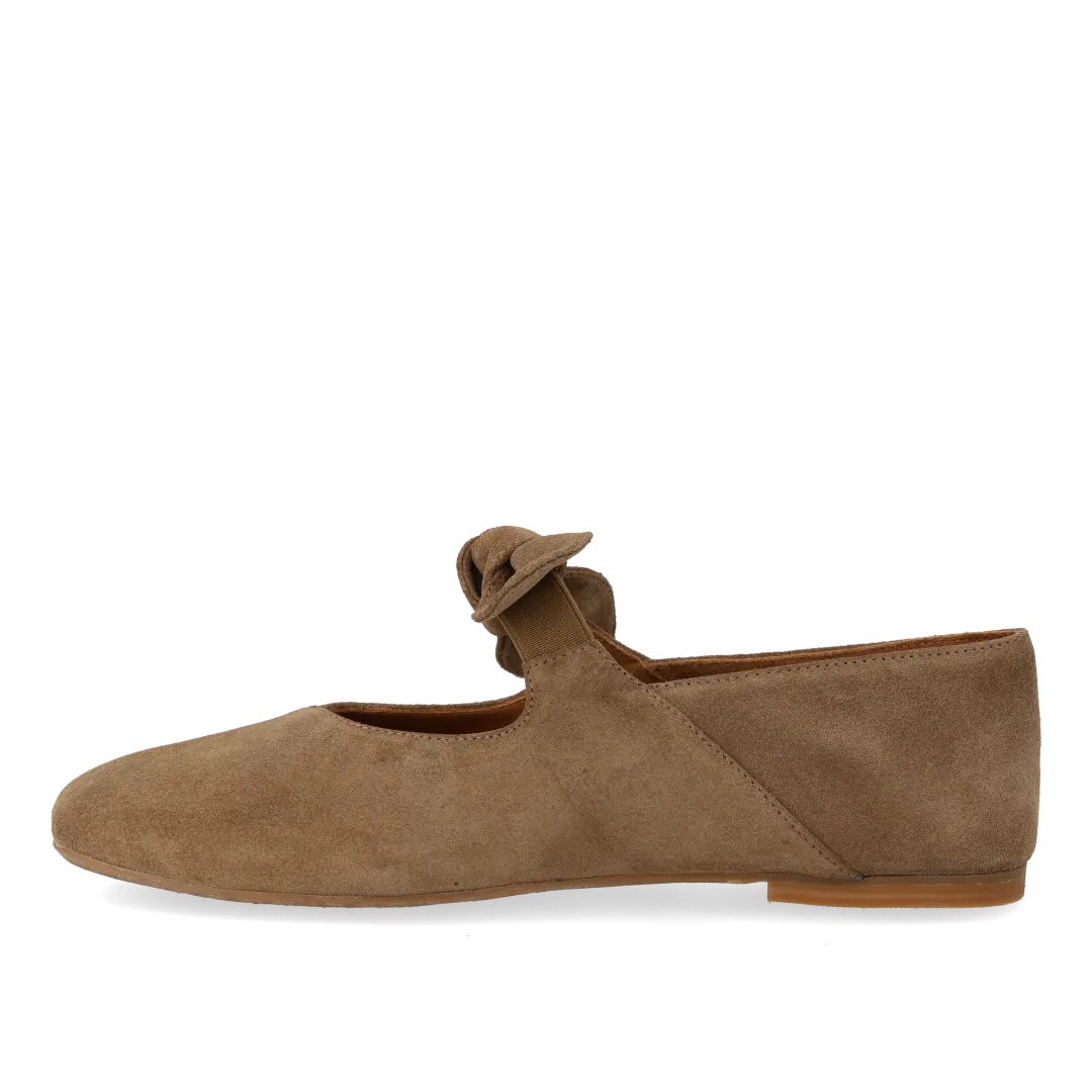 Angulus ballerina with elastic decorative bow detail ballerine cuir